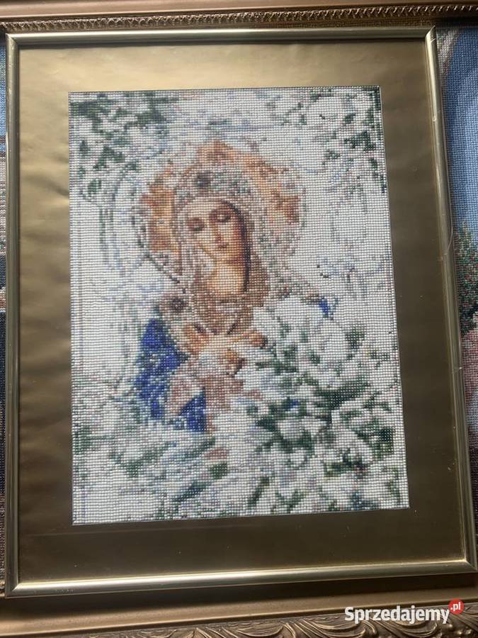 Haft krzyżykowy obraz lubuskie Deszczno