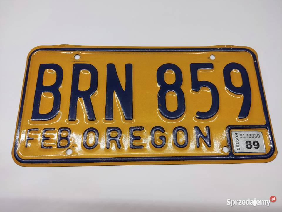 Tablica rejestracyjna USA Oregon Głuchołazy sprzedam