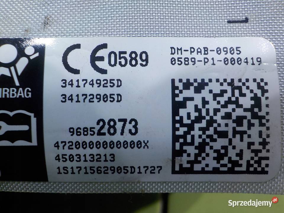 OPEL CORSA E 13 CDTI 17r HB 3D AIRBAG poduszka Poduszki powietrzne Suków