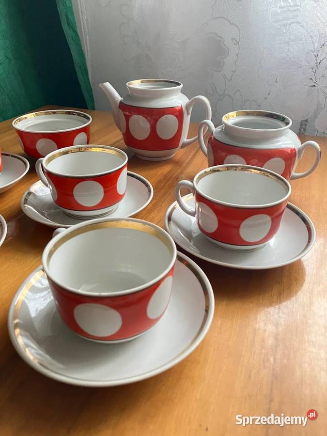 Serwis kawowy herbata porcelana ZSRR PRL retro Porcelana i szkło Nisko