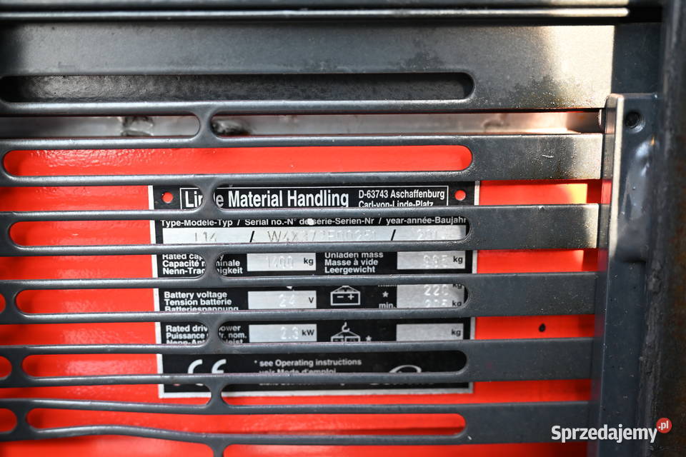 Paleciak elektryczny Linde L14 301 Bat2020 1400 śląskie Częstochowa sprzedam