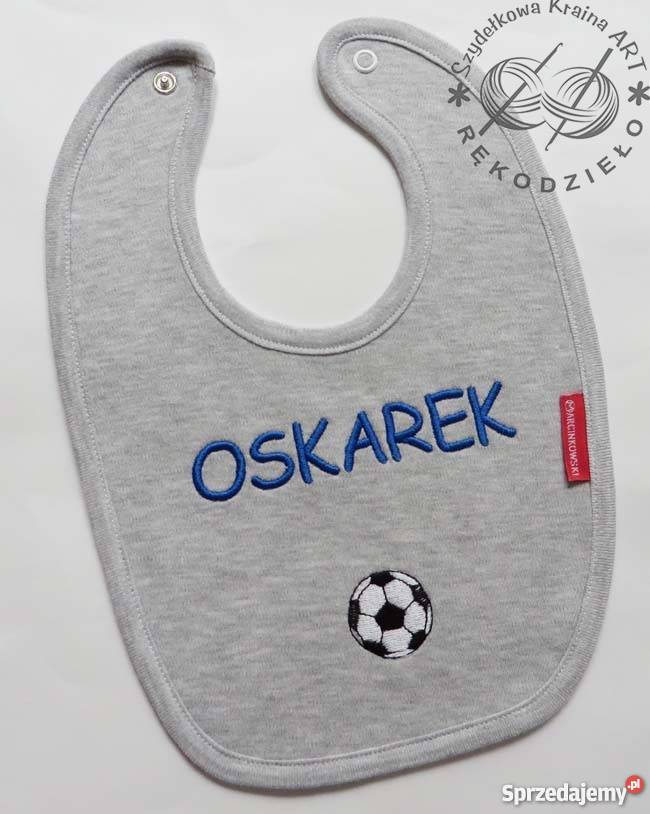 ŚLINIAK Z HAFTEM imię dziecka PREZENT na Toruń