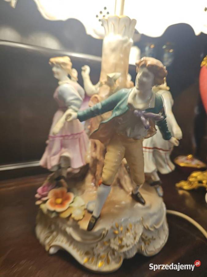 Antyk Lampa Porcelanowa Von Shierholz 60 Łańcut