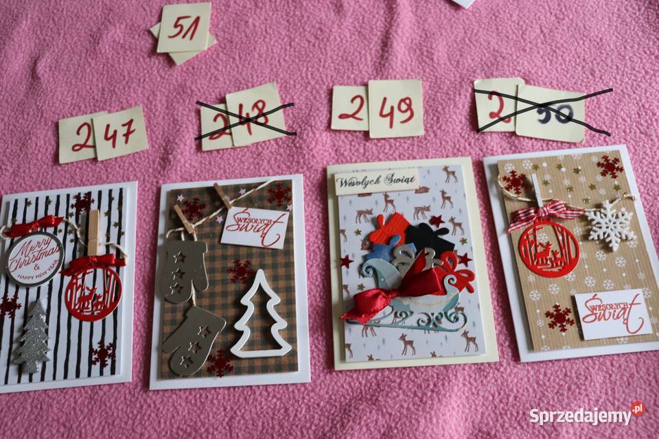 Kartki świąteczne ręcznie robione Wudzyn sprzedam
