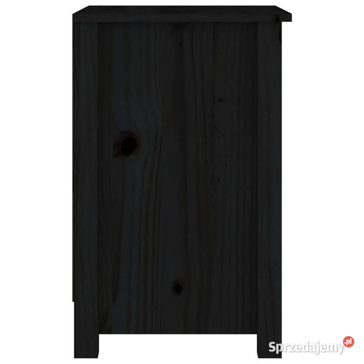 Szafka nocna czarna 40x35x55 lite drewno sosnowe