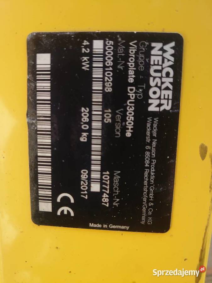 Wacker Neuson DPU3050He Toruń sprzedam