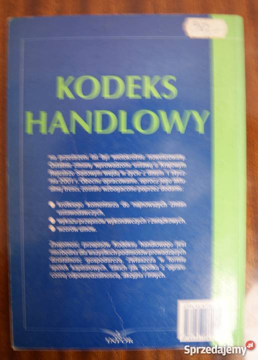 Kodeks handlowy z krótkim komentarzem Pozostałe Parczew