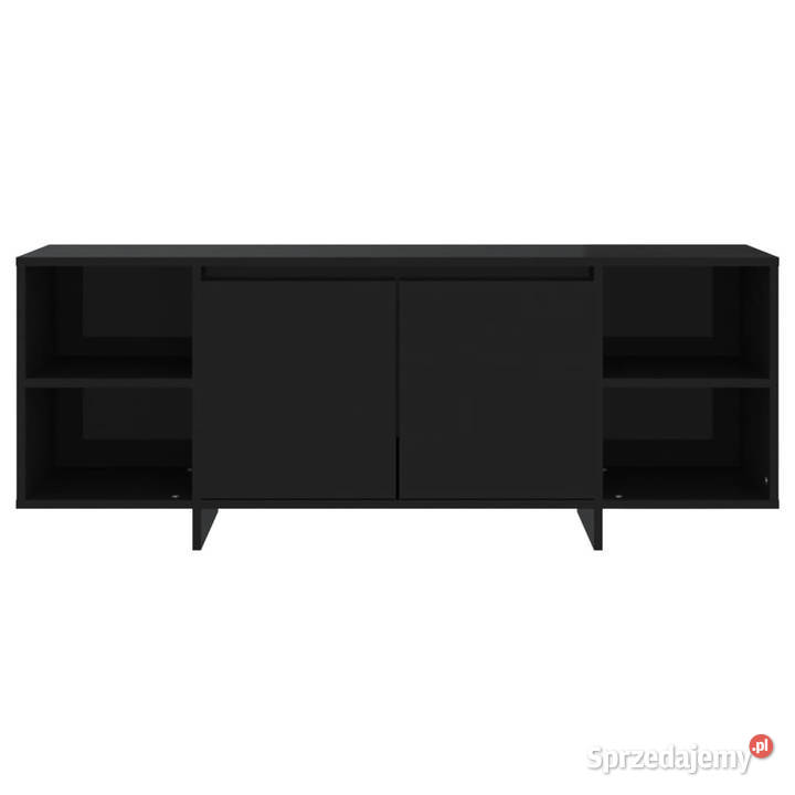 Szafka pod TV czarna 130x35x50 materiał