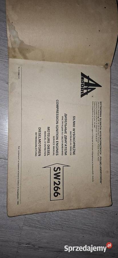 Silniki wysokoprężne SW266 Instrukcja obsługi Łęczyca