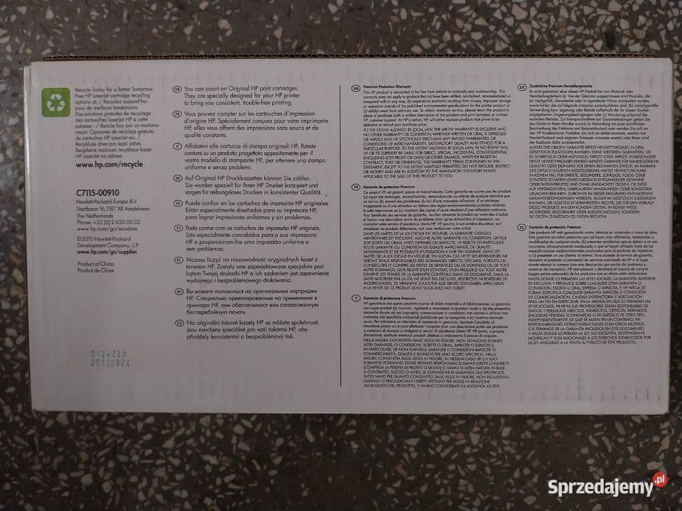 Toner HP C7115A HP 15A BLACK oryginalny Wałbrzych