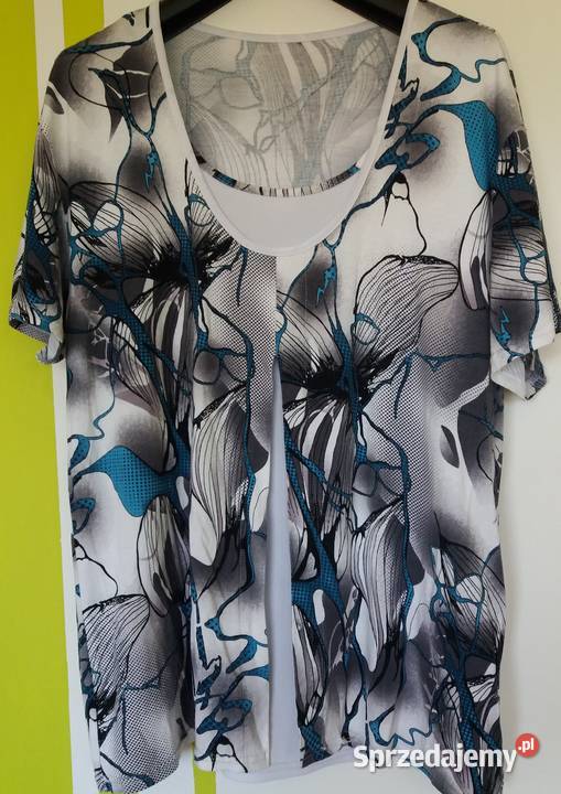 XL48 Bluzka z wstawką Butik produkt polski krótki śląskie sprzedam