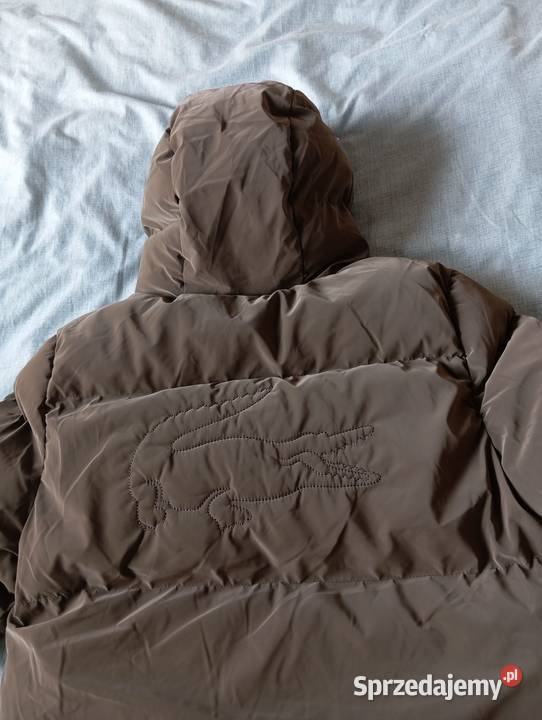 Kurtka puchowa Lacoste regular fit duże logo na podlaskie Białystok