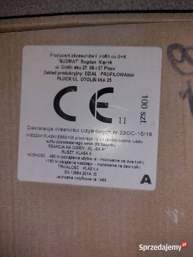 Łączniki i wieszaki es profili CD60 sprzedam