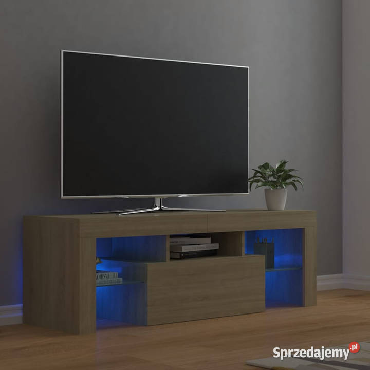 Szafka pod TV z oświetleniem LED dąb sonoma mazowieckie Warszawa sprzedam