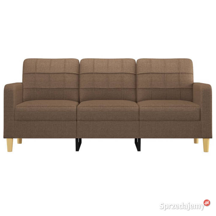 Sofa 3osobowa brązowa 180 tapicerowana tkaniną