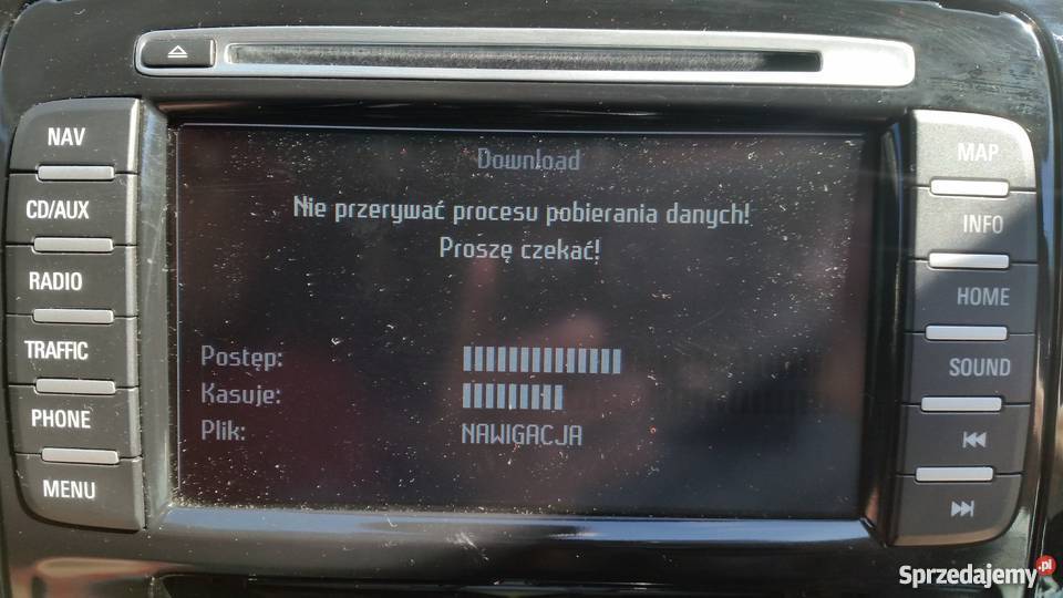 Ford nawigacja Łódź Łódzkie polskie menu mapa łódzkie Poddębice