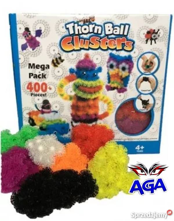 Thorn Ball Clusters 400 Elementów Kolorowe Rzepy