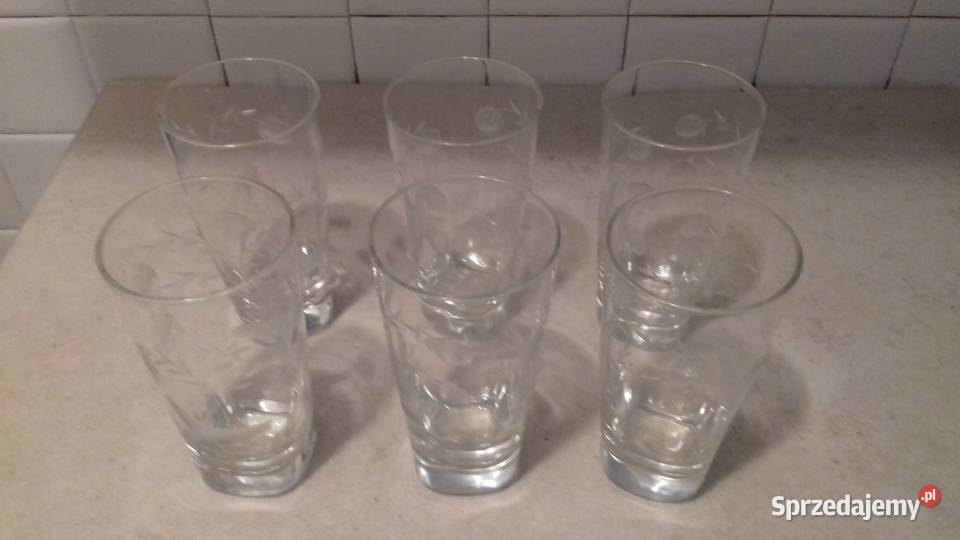 Szklanki wysokie kryształowe Vintage do małopolskie