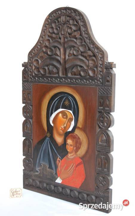 Matka Boża z Dzieciątkiem Jezus ręcznie pisana Lublin