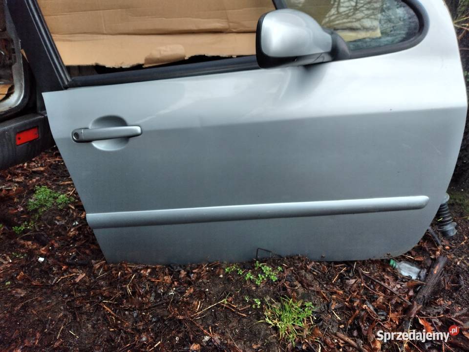 DRZWI PRAWY PRZOD PEUGEOT 307 2003 SREBRNE Mietków