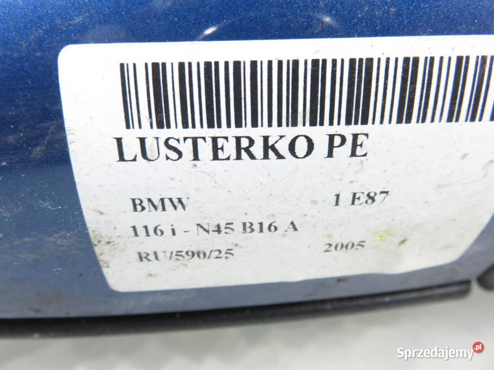LUSTERKO PRAWE BMW E87 5 PIN A195 SYDNEYBLAU