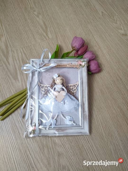 Pamiątka Komunii Świętej Anioł w ramce Goleniów