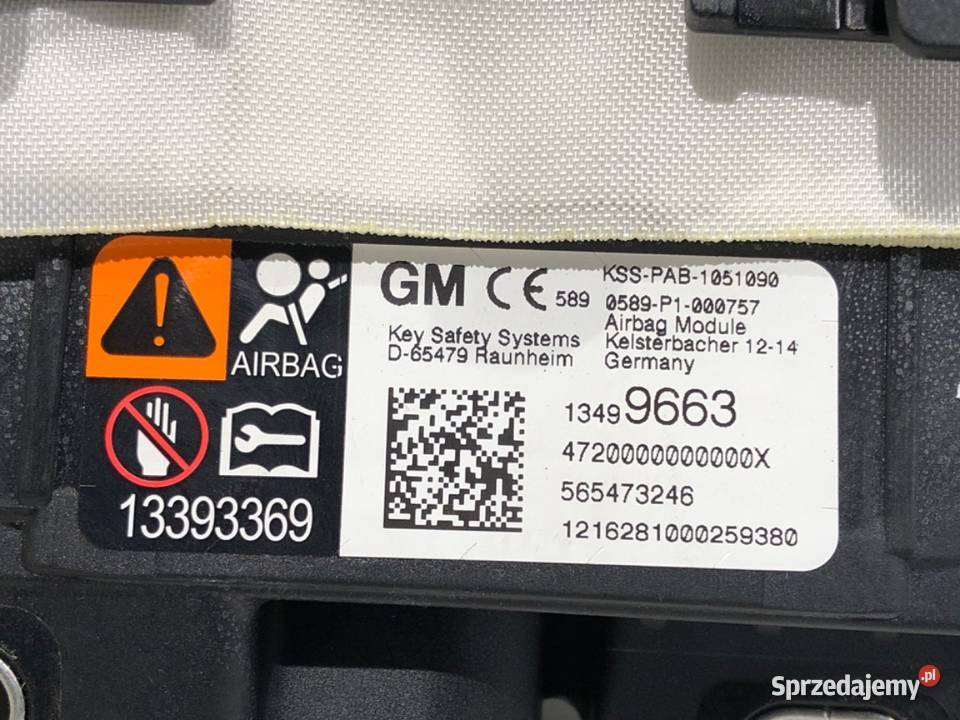 PODUSZKA POWIETRZNA PASAŻERA OPEL ASTRA K podkarpackie