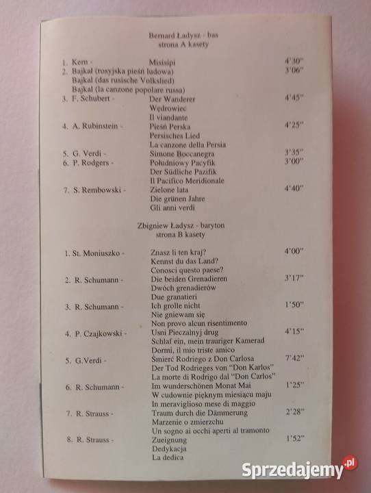 Kaseta Bernard Ładysz Warszawa