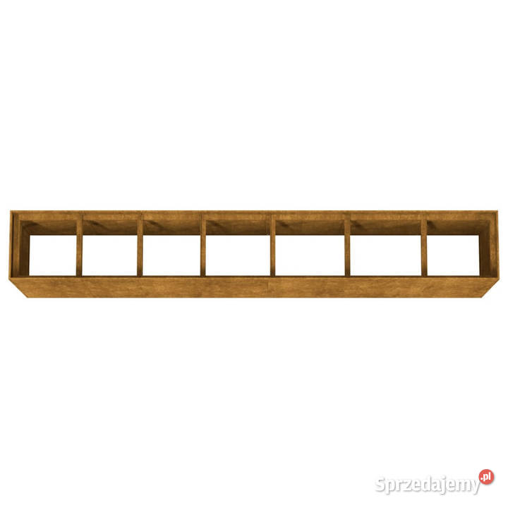 Podwyższona donica 280x40x80 stal kortenowska Warszawa