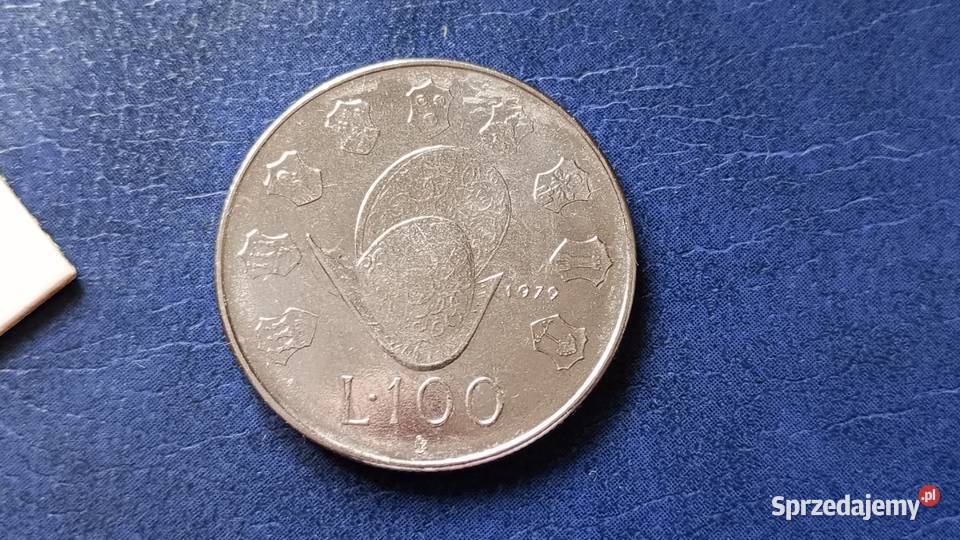 Stare monety 100 lir 1979 San Marino Numizmatyka podkarpackie Lesko