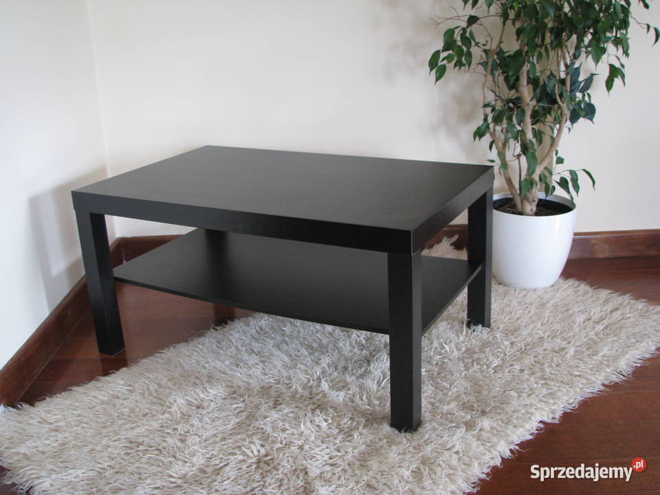 Stolik kawowy Ikea Lack szafka RTV czarny brąz Brzegi