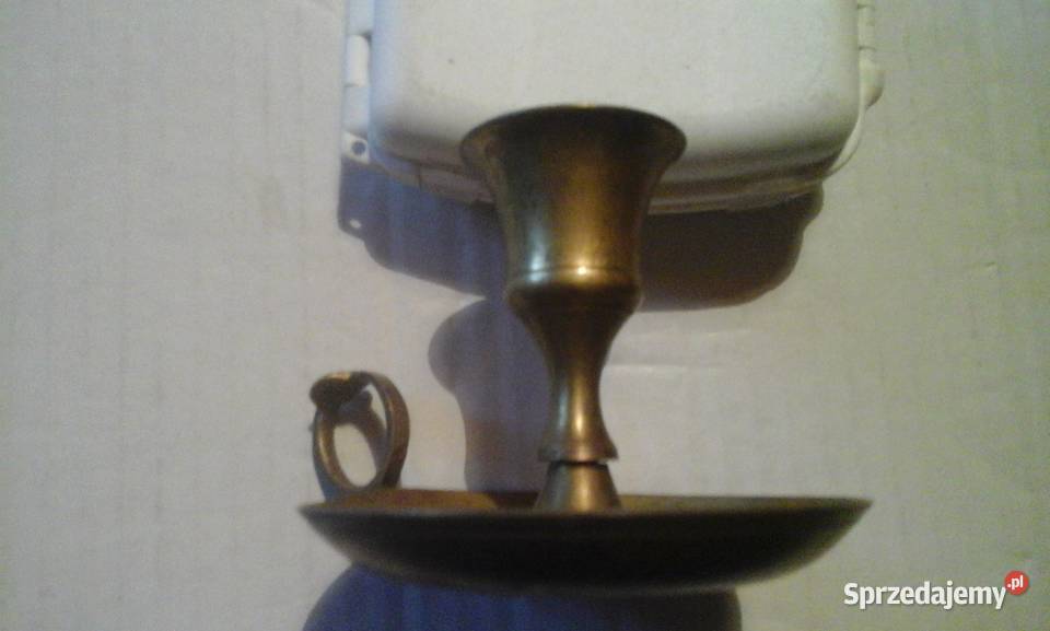 Dzbanek mosiężny plus świecznik Gliwice