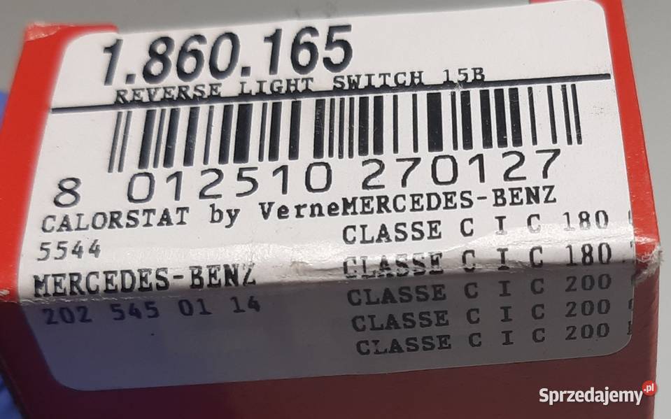 WŁĄCZNIK ŚWIATEŁ COFANIA MERCEDES W124 W202 W210