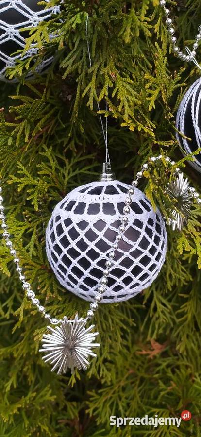 Bombki czarne szydełkowe Białystok