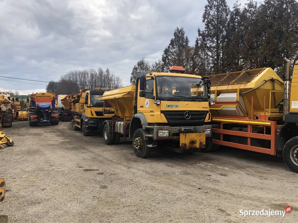 Mercedes Axor Piaskarka solarka pług schmidt 4x4 blokada mostu Pługi (piaskarki) Ropczyce