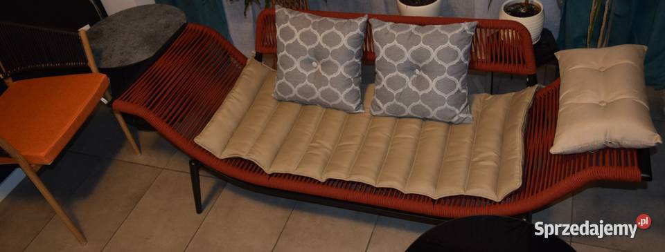 sofa ogrodowa wyplatana recznie sznurkiem małopolskie Bosutów sprzedam