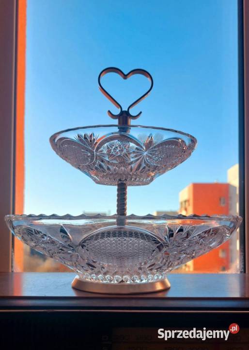 Piękna patera kryształowa Patery Wrocław