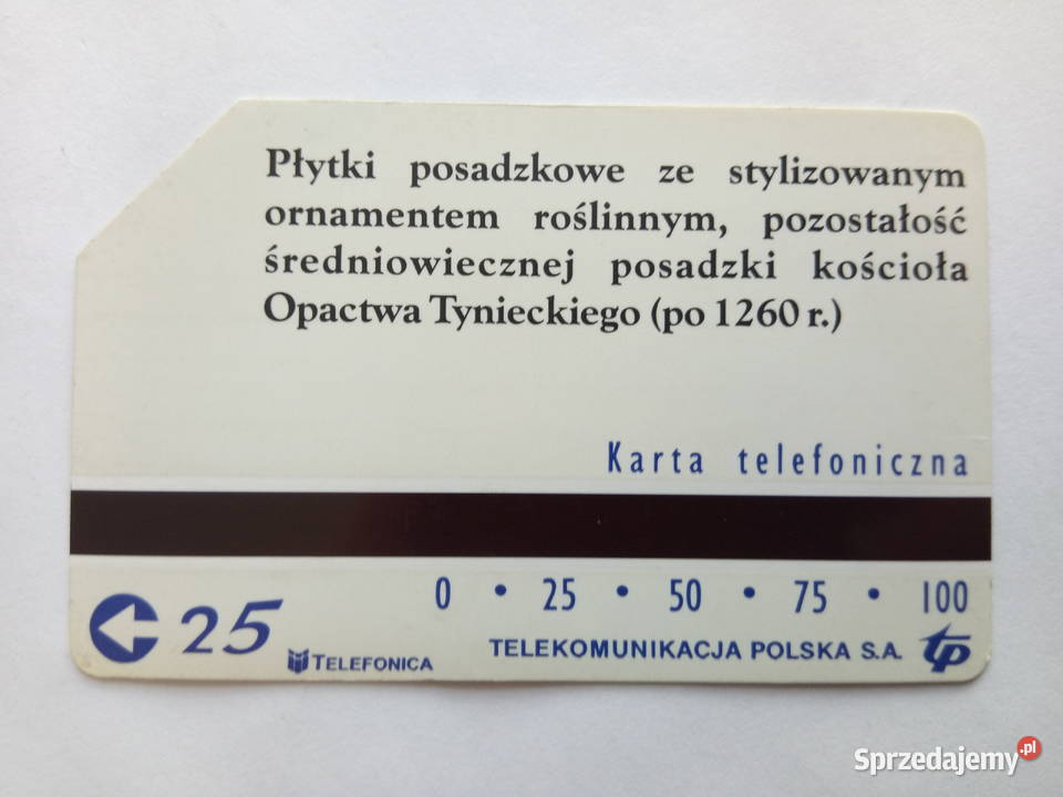 Karta telefoniczna przedstaw Tyniecką posadzkę Antyki, Sztuka, Kolekcje Dąbrowa Górnicza sprzedam