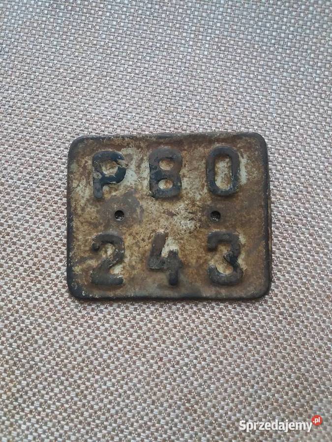 Stara tablica rejestracyjna komar żak ryś simson Lisew