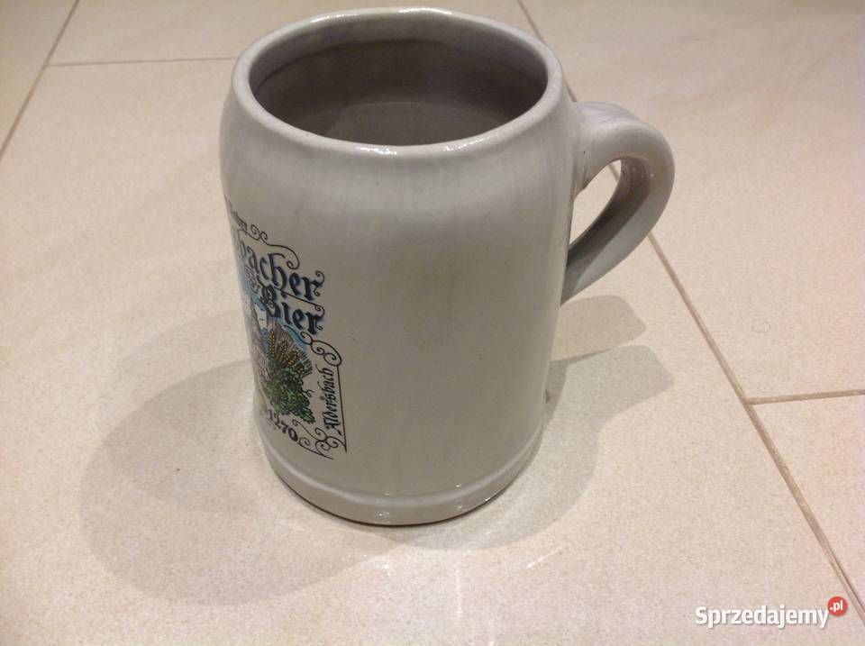 Kufel Ceramiczny do Piwa Sygnowany lubuskie Nowa Sól