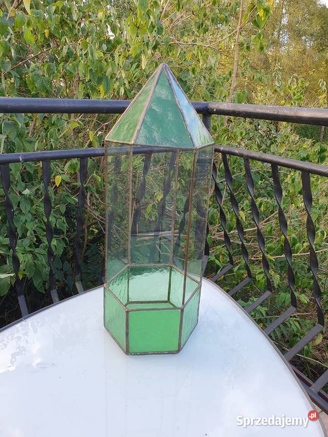 Szklany witrażowy lampion Myszków