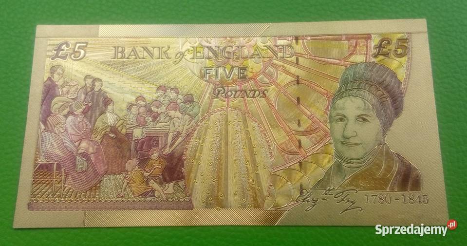 4 x ZŁOTY Banknot FUNT Zestaw Elizabeth Złoto 24 Numizmatyka Sosnowiec