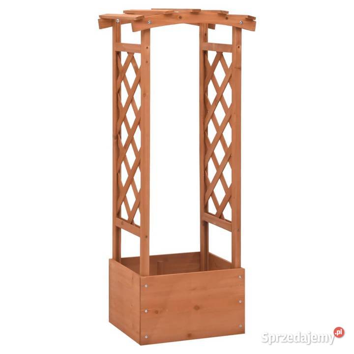 vidaXL Donica z kratką i łukiem 49x39x117 drewno