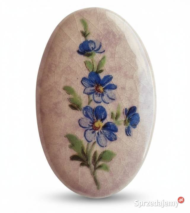 VINTAGE PRL BROSZKA NIEZAPOMINAJKI PORCELANA śląskie