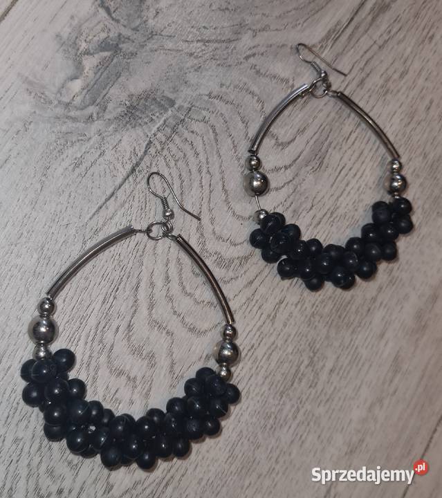 Kolczyki damskie koła koraliki