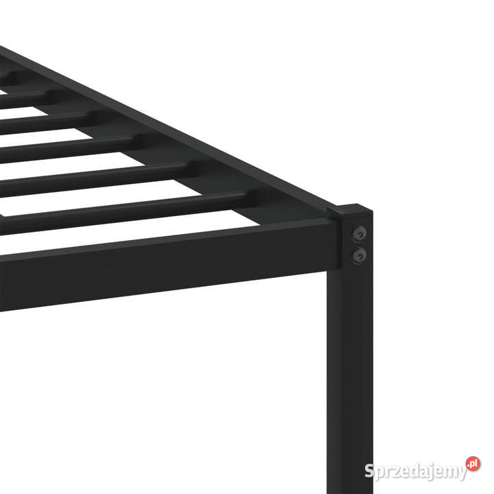 Łóżko Czarne Metalowe Rama Łóżka Metalowa Ze 91cm Ramy i stelaże