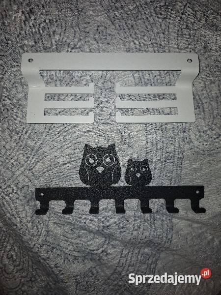Dekoracyjne haki na ubrania czarne sówki 7 haków Warszawa