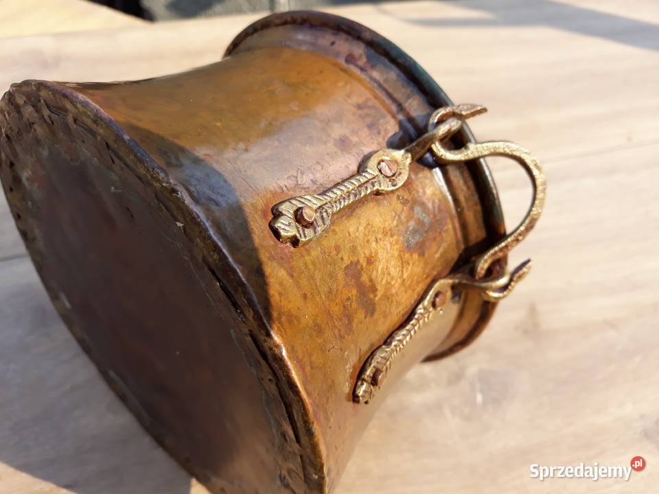 Miedziane naczynie garnuszek dzbanuszek Namysłów sprzedam