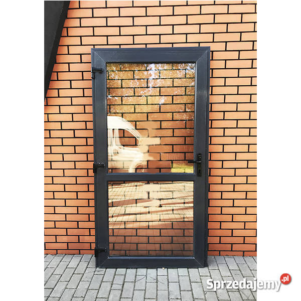 Ciepłe drzwi plastikowe 110x210 antracyt ręki Drzwi zewnętrzne Toruń sprzedam