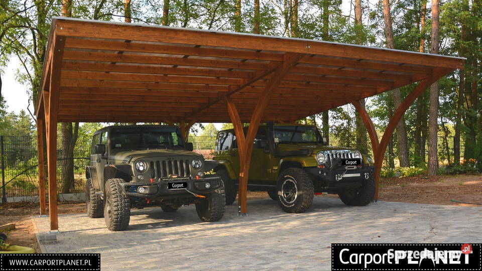 Wiata drewniana carport zadaszenie samochodu Poznań sprzedam